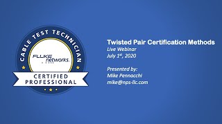 Twisted Pair Certification Methods using the Fluke Networks DSX5000 [upl. by Pirnot]