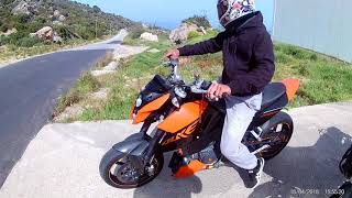 KTM Duke 690 Full Akrapovic Full Throttle Acceleration [upl. by Amalbena]