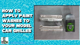 Model Car Garage Tips and Tech  How to Apply A Black Wash To Your Model Car Grilles and Wheels [upl. by Erdnaed750]