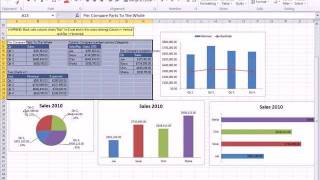 Excel 2010 Statistics 07 Charts Basics Pie Column Bar Line and XY Scatter [upl. by Yadrahc]