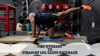 How To Fire Hydrant to Straight Leg Glute Kickback [upl. by Mulligan]