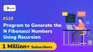 Program to generate the n Fibonacci numbers using recursion  Functions in C Programming [upl. by Imtiaz]