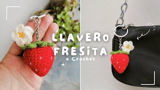 🍓✨Llavero de Fresita tejida a crochet 😍  Kpopsi  Amigurumis y más [upl. by Yeclek637]