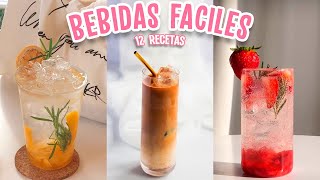 BEBIDAS DELICIOSAS Y FACILES EN CASA 12 RECETAS  Tutoriales Belen [upl. by Merriott]