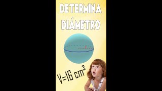 Obtener el diámetro de una esfera shorts matemática [upl. by Duval]