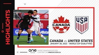 HIGHLIGHTS Canada vs United States World Cup Qualifying Jan 27 2022 [upl. by Eentihw631]