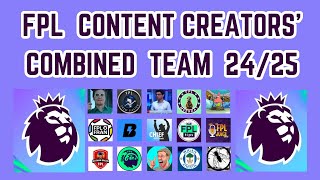 FPL DRAFT PICKED BY 15 DIFFERENT CONTENT CREATORS  FANTASY PREMIER LEAGUE 202425 [upl. by Eladroc]