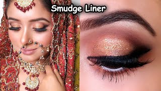 Easy Smudge Liner Bridal Makeup Tutorial [upl. by Gordie872]