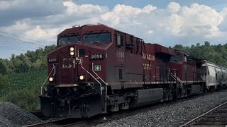 CP 8890 AND 8118 LEAD MIXED FREIGHT NORTH [upl. by Shaikh]