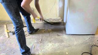 How to remove a vinyl floor and its sub floor [upl. by Shir353]