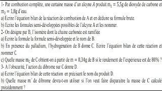 Exercice 2 Alcènes et Alcynes [upl. by Eeraj]