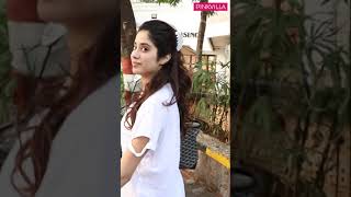 janhvikapoor looks refreshing as she gets clicked post workout sesh shorts pinkvilla [upl. by Hodgson]