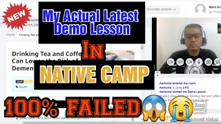 My 2nd Attempt Actual Demo Lesson At Native Camp  Why Did I Fail😢😢😢 ESL 2023 [upl. by Irrok]