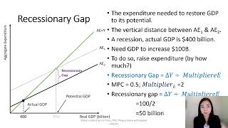 Aggregate Expenditure 13 A Recessionary Gap [upl. by Denis]