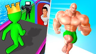 TikTok Gameplay Video 2024  Satisfying Mobile Game Max Levels Giant Rush VS Muscle Rush [upl. by Htims]