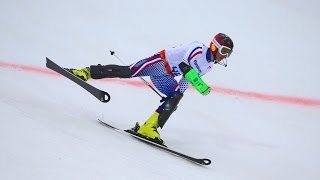 Alexey Bugaev 1st run  Mens super combined standing  Alpine skiing  Sochi 2014 Paralympics [upl. by Tooley579]