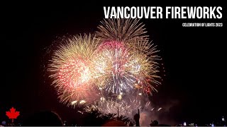 Amazing Vancouver Fireworks 2023  Happy New Year celebrationoflights [upl. by Aicele]