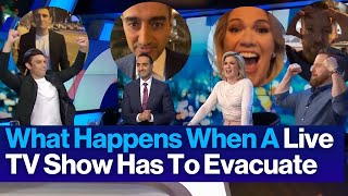 What Happens When A TV Show Has To Evacuate Live On Air [upl. by Alyacim973]