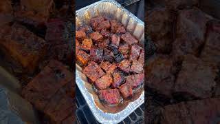 Honey Chipotle Brisket Burnt Ends  Over The Fire Cooking by Derek Wolf [upl. by Aihsenad]