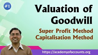 1 Valuation of Goodwill Super profit and Capitalisation Method [upl. by Gnal91]