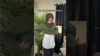 Hijabi fashion hack🧕🏼 hijabfashion hijabtutorial hijabista hijab hijabigirl [upl. by Eenet]