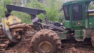 Mississippi Logger Getting Wood In Soft Ground [upl. by Mack849]