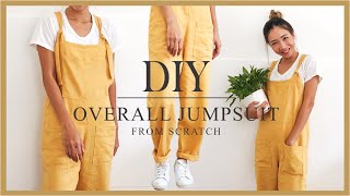 DIY Overall jumpsuit from scratch  Step by step tutorial [upl. by Allenod]