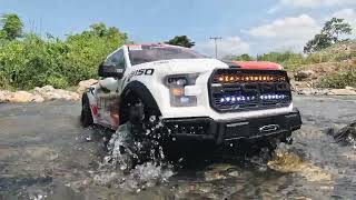 Giant Scale 18 Traction Hobby Ford Raptor F150 Off Road Adventure 4x4 with Ability drive in Water [upl. by Mazman]