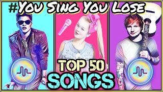 Top 50 Songs Try Not To Sing Along Challenge Musically Edition  You Sing You Lose [upl. by Woolson]