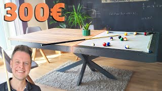 Billard UND Esstisch selber bauen für 300 statt 5000 Euro  DIY mit Konterholz [upl. by Gillman628]