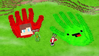 How JJ and Mikey Found FACE GIANT HANDPRINT  Maizen Parody Video in Minecraft [upl. by Ogir]