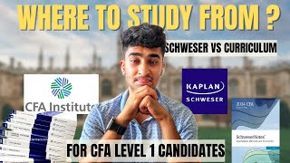 Where To Study From   Schweser Notes Vs Curriculum  CFA Level 1 2025 [upl. by Aisad]