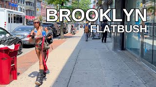 NEW YORK CITY Walking Tour 4K  BROOKLYN  FLATBUSH [upl. by Tien715]