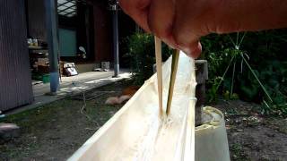 Nagashi Soumen flowing noodles in Kameoka Kyoto 【HD】 [upl. by Hey19]