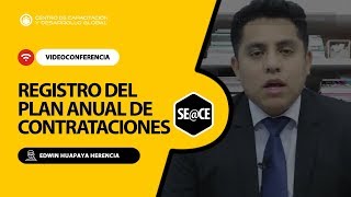 SEACE 30  REGISTRO ANUAL DE CONTRATACIONES [upl. by Shermy222]