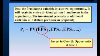 Stock Valuation Part 3 NPV Growth Opportunities Model [upl. by Oakie203]