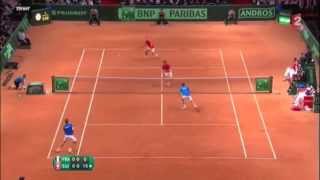 HD WawrinkaFederer VS GasquetBenneteau Highlights [upl. by Harve]