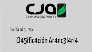 Curso Garantizando una correcta Clasificación Arancelaria [upl. by Innek]