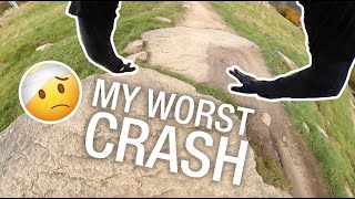 My Worst Mountain Bike Crash Crash Footage [upl. by Oneida195]