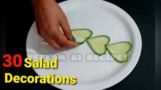 30 Beautiful vegetable Salad creates in plate step by step [upl. by Assilanna]