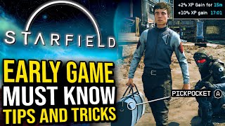 Starfield  Early Game Tips and Tricks You Cant Afford To Miss Extra XP Stealing and More [upl. by Ashely38]