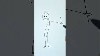 How to draw a stickmanviralvideo shorts art stickman drawingtutorials youtubeshorts [upl. by Him]