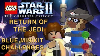 LEGO Star Wars 2 PSP Blue Minikit Challenges Return of the Jedi [upl. by Halliday294]