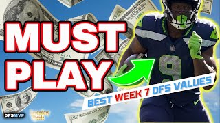 TOP Week 7 NFL DFS Picks amp Values You NEED to Know  Fantasy Football 2023  Ken Walker amp More [upl. by Eloc]