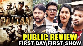 PALTAN movie PUBLIC REVIEW  First Day First Show  Arjun Rampal Gurmeet Choudhary [upl. by Pachton]