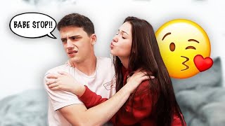 I CANT STOP KISSING YOU PRANK ON BOYFRIEND gets so annoyed [upl. by Aeila]