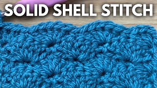 Crochet Solid Shell Stitch Tutorial [upl. by Vaios427]