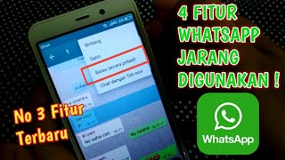 Inilah 4 fitur whatsapp yang jarang digunakan penggunanya  Tutorial whatsapp [upl. by Atnamas]