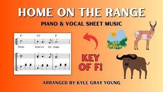 Home On The Range piano amp voice key of F [upl. by Annaoy]