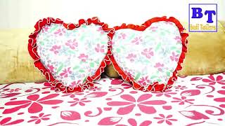 heart shape pillow cover cutting and stitching [upl. by Laehcym60]